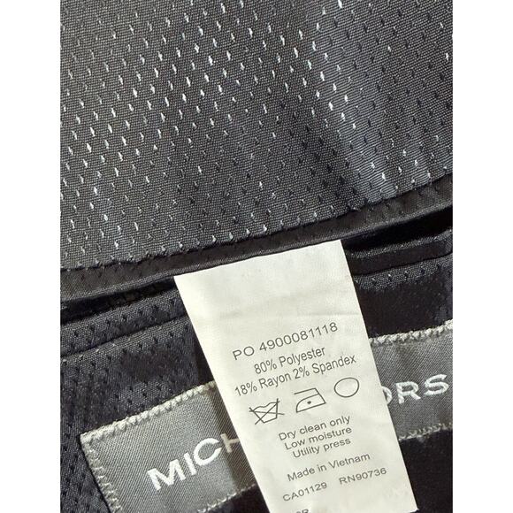 Michael Kors Men's 46R Gray Poly Rayon Sport Coat Jacket Suit Blazer RN90736 - Picture 3 of 4